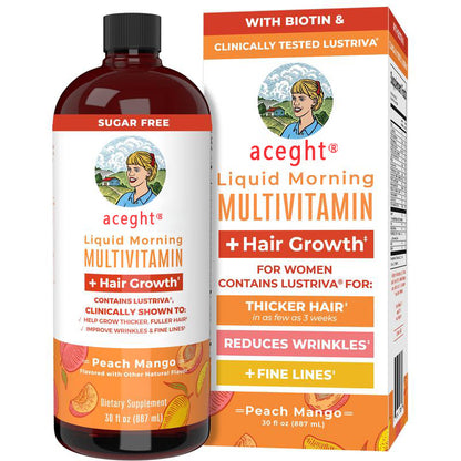 aceght's Liquid Multivitamin + Hair Growth With Clinically Tested Lustriva