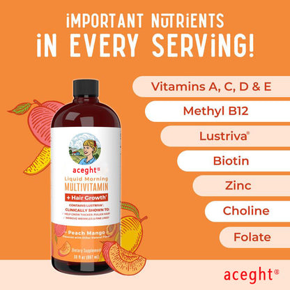 aceght's Liquid Multivitamin + Hair Growth With Clinically Tested Lustriva