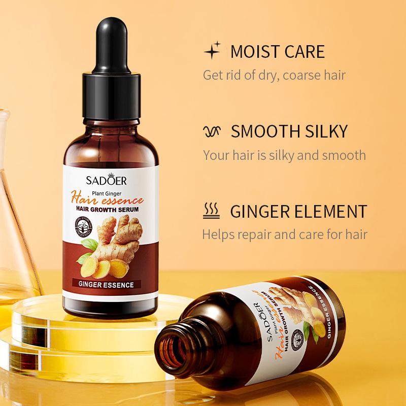 Stimulateur de cuir chevelu au gingembre | Sérum pour la pousse des cheveux 