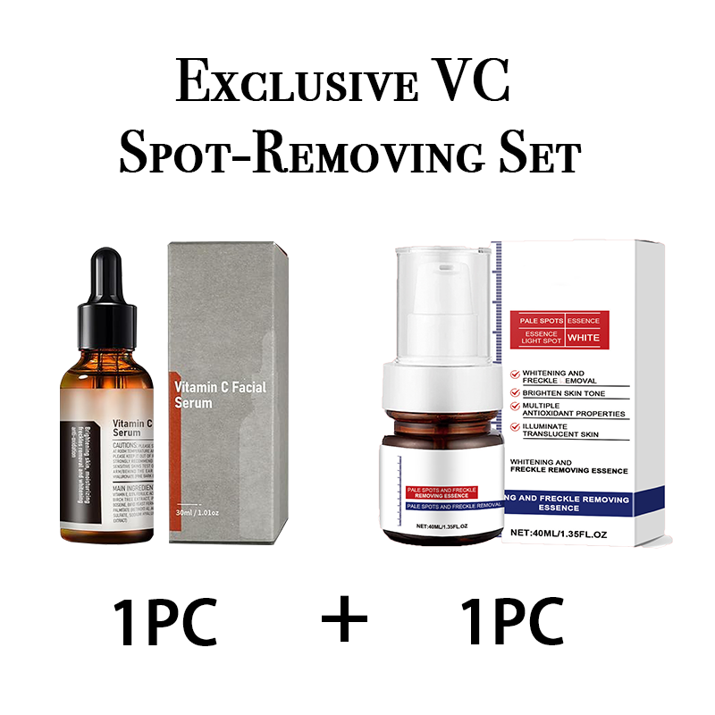 VC Spot-Removing Serum ✚ VC Whitening Freckles Face Cream (Set)