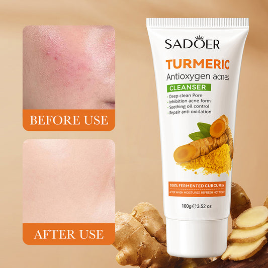 Turmeric Cleanser, suitable for all skin types, gently fights dark spots