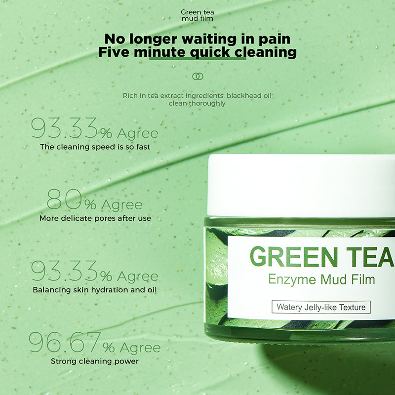 Green tea enzyme clay mask-Deep cleansing, suitable for oily skin