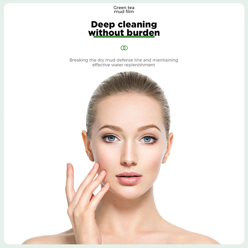 Mascarilla de arcilla enzimática de té verde: limpieza profunda, adecuada para pieles grasas 