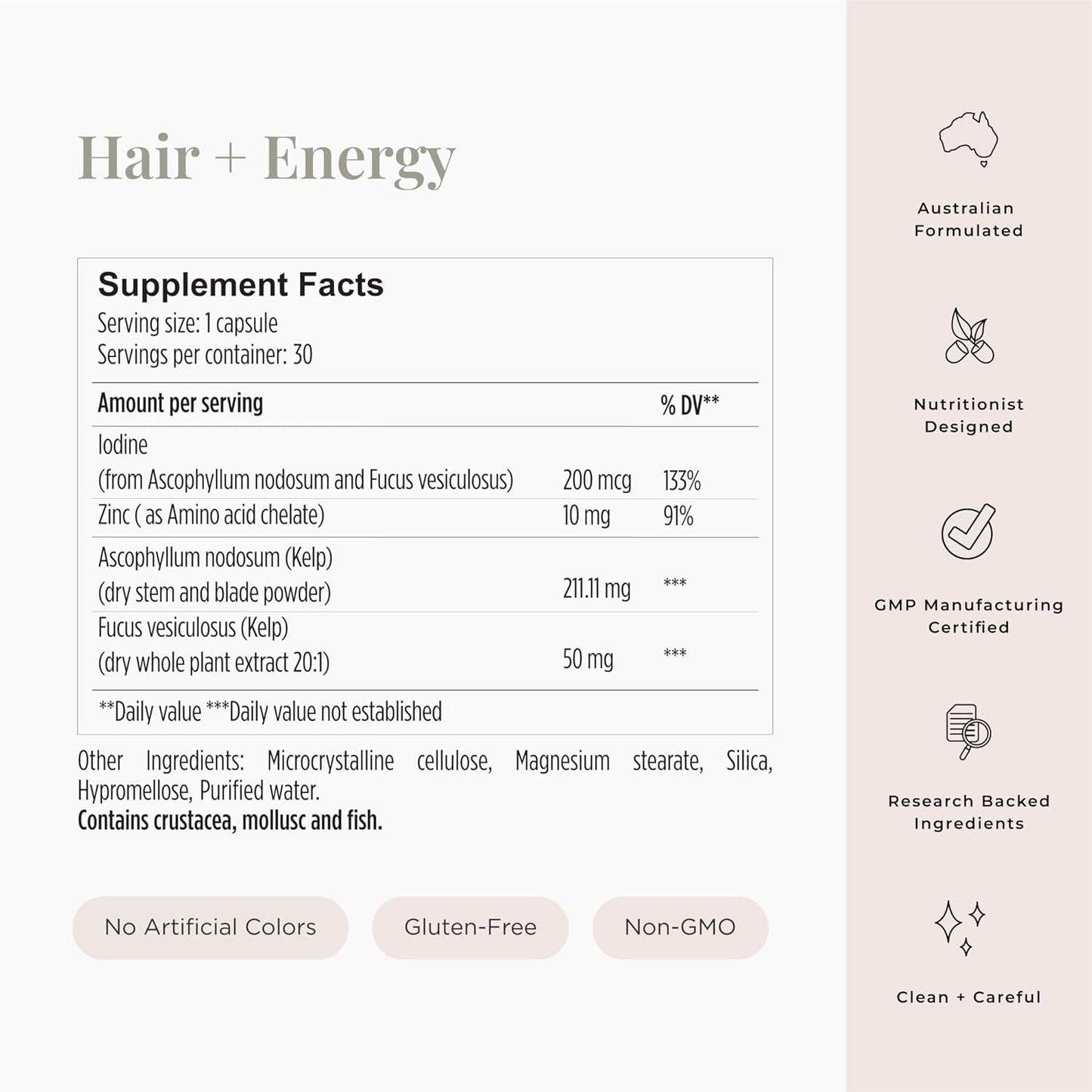 Hair + Energy Formula Hair Growth Vitamins