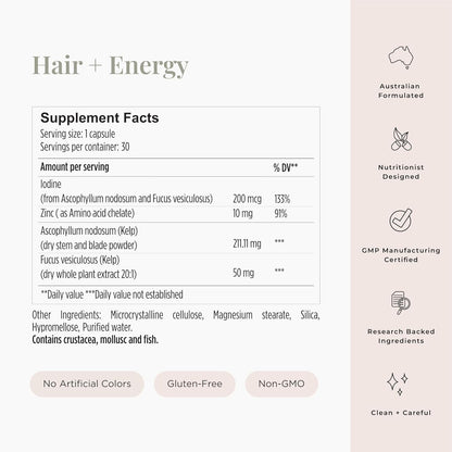 Hair + Energy Formula Hair Growth Vitamins